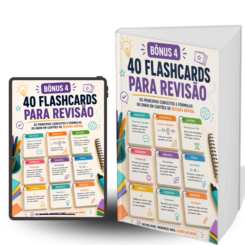 40 Flashcards para Revisão